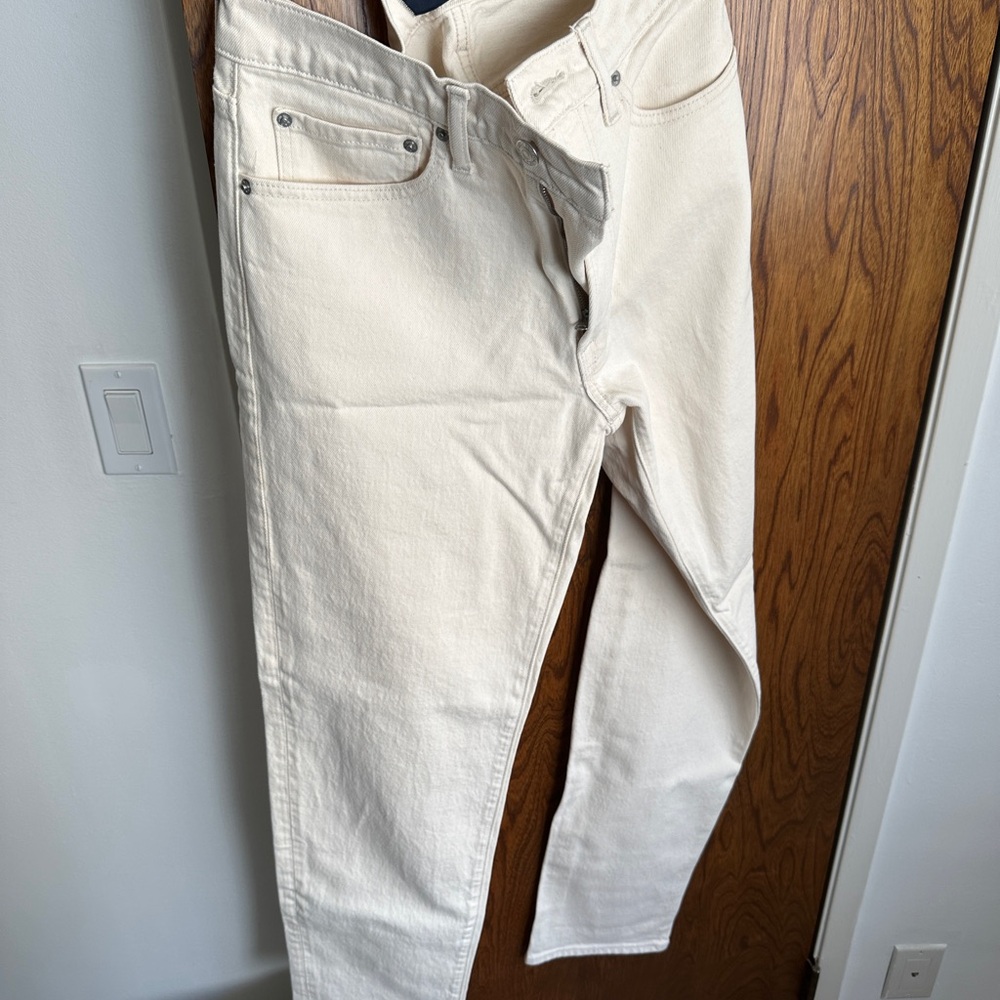 Abercrombie & Fitch Off-White Denim Pants